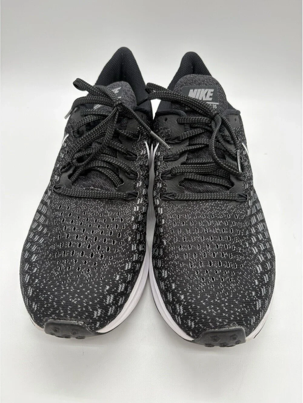 Nike Womens Air Zoom Pegasus 35 Wide Black White Sz 10.5 942856-001 Running Shoe